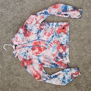 Aviator Nation Tie Dye Slightly Crop Hoodie Size Medium